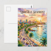 Wasserfront Libreville Gabun Postkarte (Vorne/Hinten)