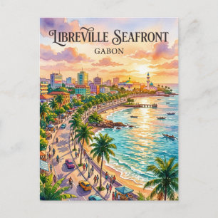 Wasserfront Libreville Gabun Postkarte