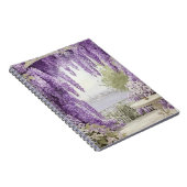 Wasserfront mit blühenden Lilacs Notizblock (Rechte Seite)