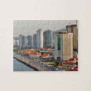 Wasserfront mit Stadtansicht von Yantai, Shandong Puzzle