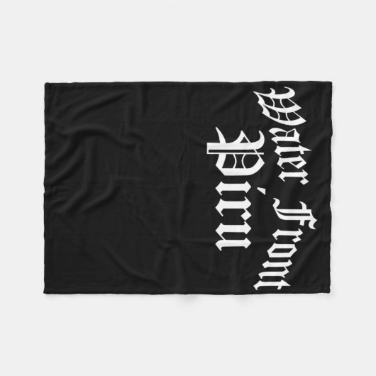 Wasserfront-Piru-Aufkleber Fleecedecke (Vorderseite (Horizontal))