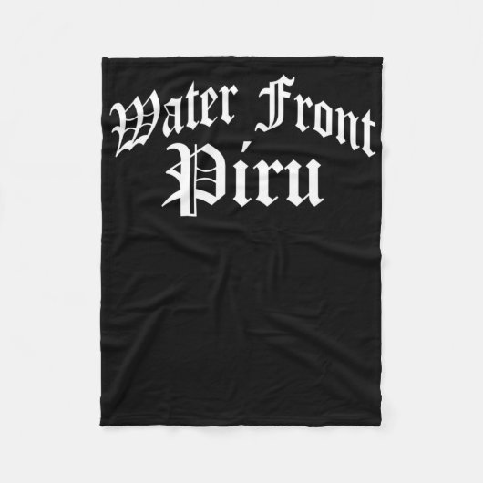 Wasserfront-Piru-Aufkleber Fleecedecke (Vorderseite)