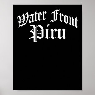 Wasserfront-Piru-Aufkleber Poster