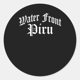 Wasserfront-Piru-Aufkleber Runder Aufkleber