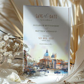 Wasserfront Save the Date in Venedig Einladung