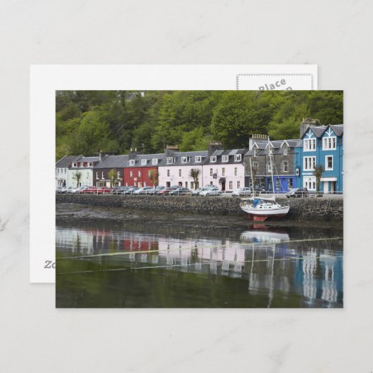 Wasserfront, Tobermory, Insel Mull, Schottland, 2 Postkarte (Vorne/Hinten)