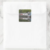 Wasserfront, Tobermory, Insel Mull, Schottland, 2 Quadratischer Aufkleber (Tasche)