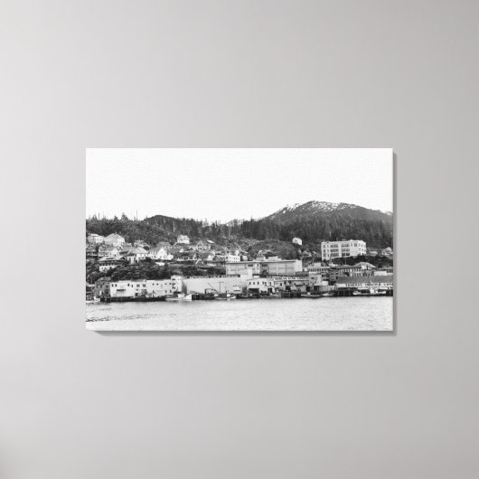 Wasserfront View Ketchikan, Alaska Fotograf Leinwanddruck (Vorderseite)