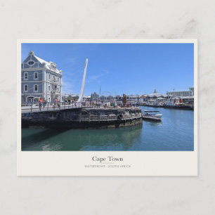 Wasserfront von Kapstadt und Schwingbrücke Postkarte