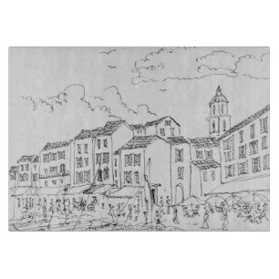 Wasserfront von Saint-Tropez  Französische Rivier Schneidebrett