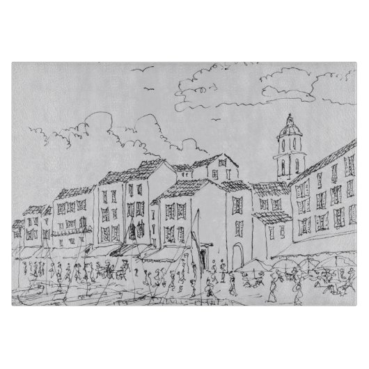 Wasserfront von Saint-Tropez| Französische Riviera Schneidebrett (Vorderseite)