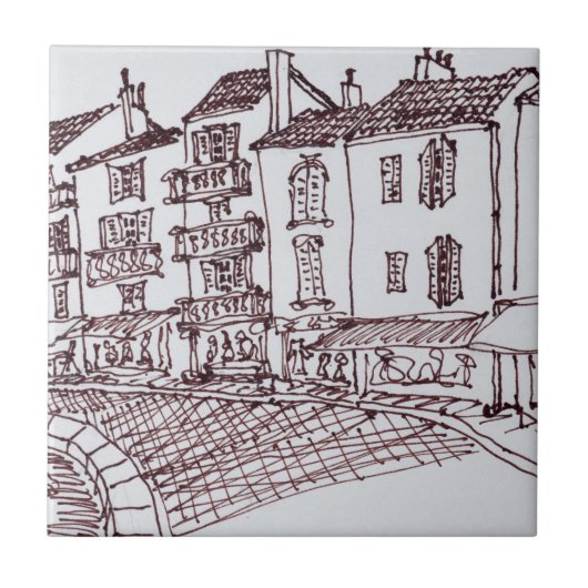 Wasserfront von Saint-Tropez| Saint-Tropez, Frankr Fliese (Vorderseite)