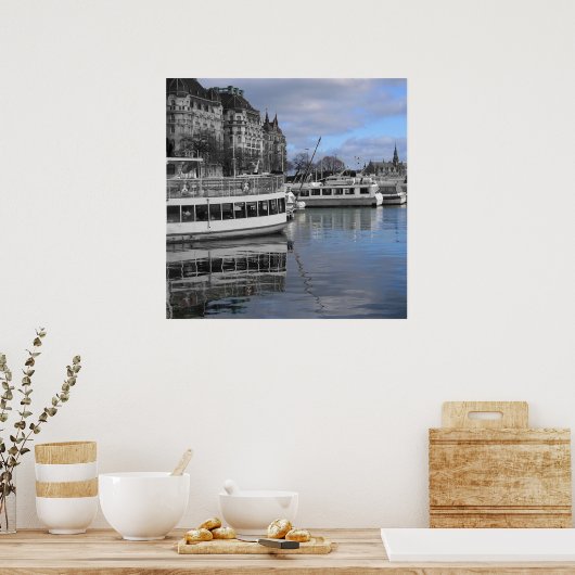 Wasserfront von Stockholm Poster (Küche)