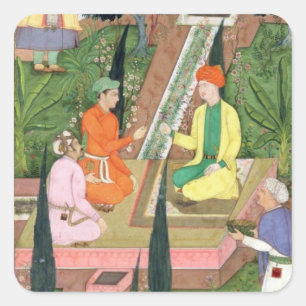 Wassergärten, aus dem Clive Album (gouache on pa Quadratischer Aufkleber