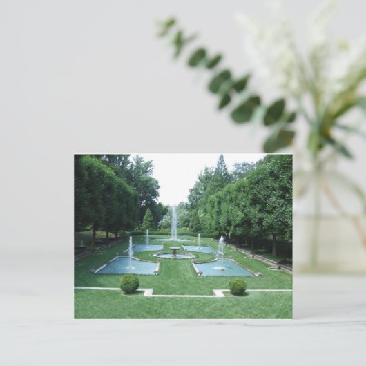 Wassergarten Postkarte (Stehend Vorderseite)