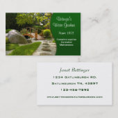 Wassergarten und Landschaften Visitenkarte (Vorne/Hinten)