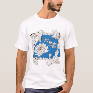 Wassergarten-Zen-Modus-Koi-Fisch-Kunst T-Shirt