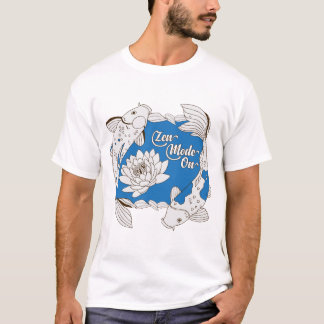 Wassergarten-Zen-Modus-Koi-Fisch-Kunst T-Shirt