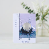 Wassergefahr Ankündigungspostkarte (Stehend Vorderseite)