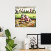Wassergefahr - Golf Art Print Poster (Heimbüro)