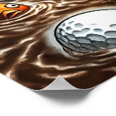 Wassergefahr - Golf Art Print Poster (Ecke)