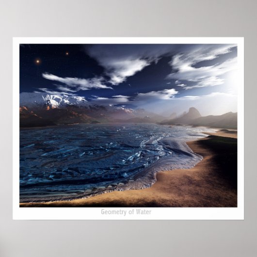 Wassergeometrie Poster (Vorne)