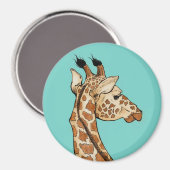 Wassergiraffe Magnet (Vorderseite/Rückseite)