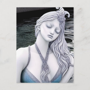 Wassergoddess AI Generierte Kunst Postkarte