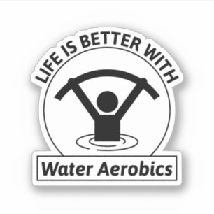 Wassergymnastik Wassersportliche Fitness Aufkleber