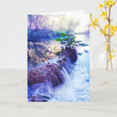 Wasserhahn auf der Gedenkkarte Karte (Gelbe Blume)