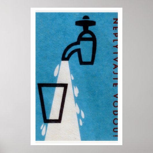 Wasserhahn, der ein Glas Wasser einschenkt - Match Poster (Vorne)