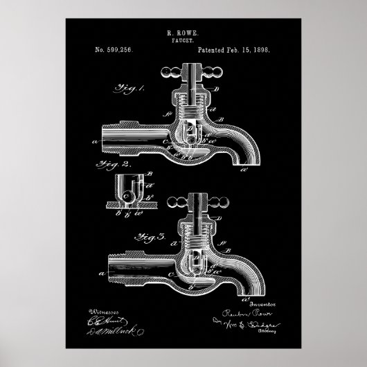 Wasserhahn-Patent Poster (Vorne)