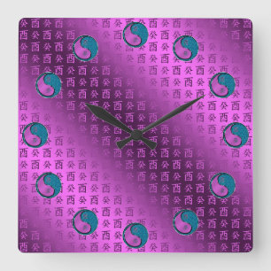 Wasserhahn Quadratische Wanduhr