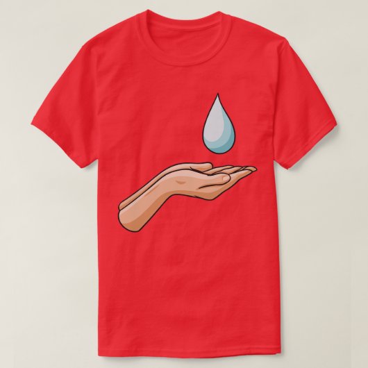 WasserHand am Weltwassertag T-Shirt (Design vorne)