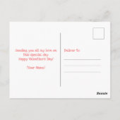 Wasserhärten und Blume Valentinstag Postkarte (Rückseite)