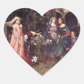 Wasserhaus: Der verzauberte Garten Herz-Aufkleber (Vorderseite)