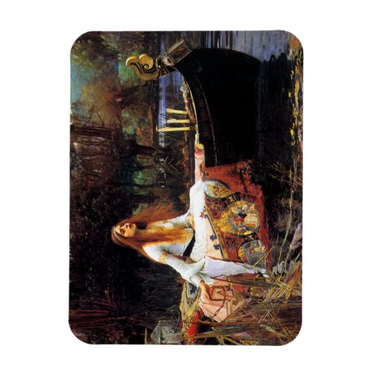 Wasserhaus Die Dame von Shalott Magnet (Vertikal)