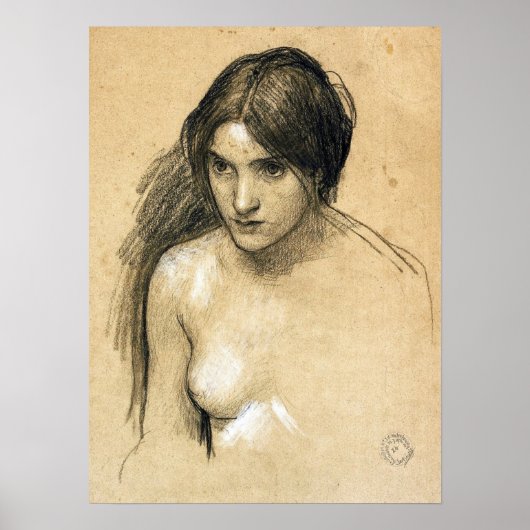 Wasserhaus - Hylas und Nymphen (Studie) Poster (Vorne)