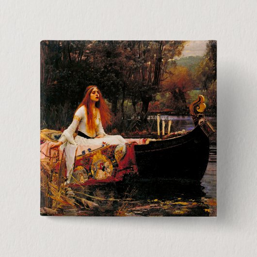 Wasserhaus Lady of Shalott Button (Vorderseite)