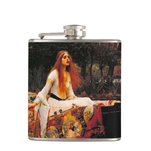Wasserhaus Lady of Shalott Flachmann (Vorderseite)