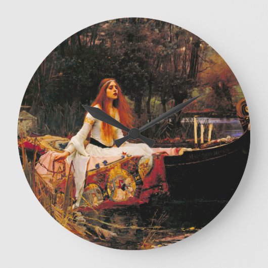 Wasserhaus Lady of Shalott Große Wanduhr (Vorderseite)