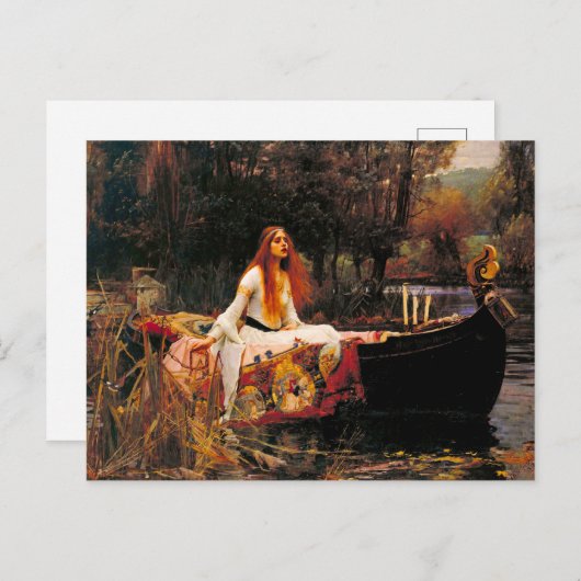 Wasserhaus Lady of Shalott Postkarte (Vorne/Hinten)