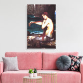 Wasserhaus Vintag Mermaid Canvas Print Leinwanddruck (Insitu (Wohnzimmer))