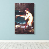 Wasserhaus Vintag Mermaid Canvas Print Leinwanddruck (Insitu (Holzboden))