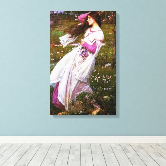 Wasserhaus Windblumen Canvas Print Leinwanddruck (Insitu (Holzboden))
