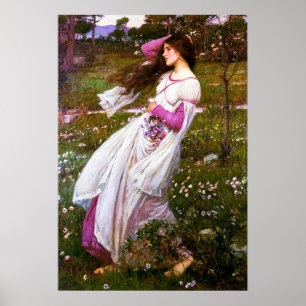 Wasserhaus Windblumen Poster