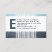 Wasserhaze monogramm nautischer Anker Treuekarte (Rückseite)