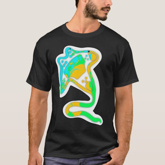 Wasserhelle Farbstachelrochen T-Shirt (Vorderseite)