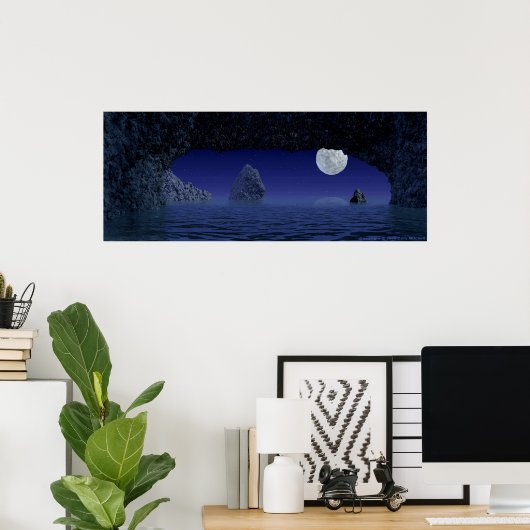 Wasserhöhle Poster (Heimbüro)