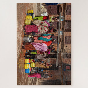 Wasserholen in Bhaktapur Nepal Puzzle